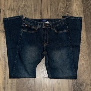 Arizona Jean Company Dark Blue Boys Size 16 Straight-Leg Jeans
